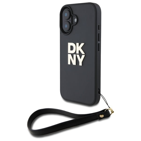 DKNY rannehihna Stock Logo iPhone 16 Case - Musta