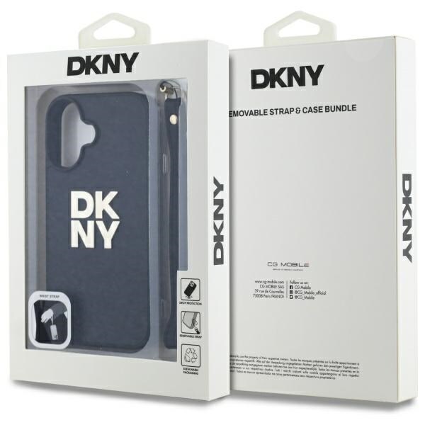 DKNY rannehihna Stock Logo iPhone 16 Case - Musta