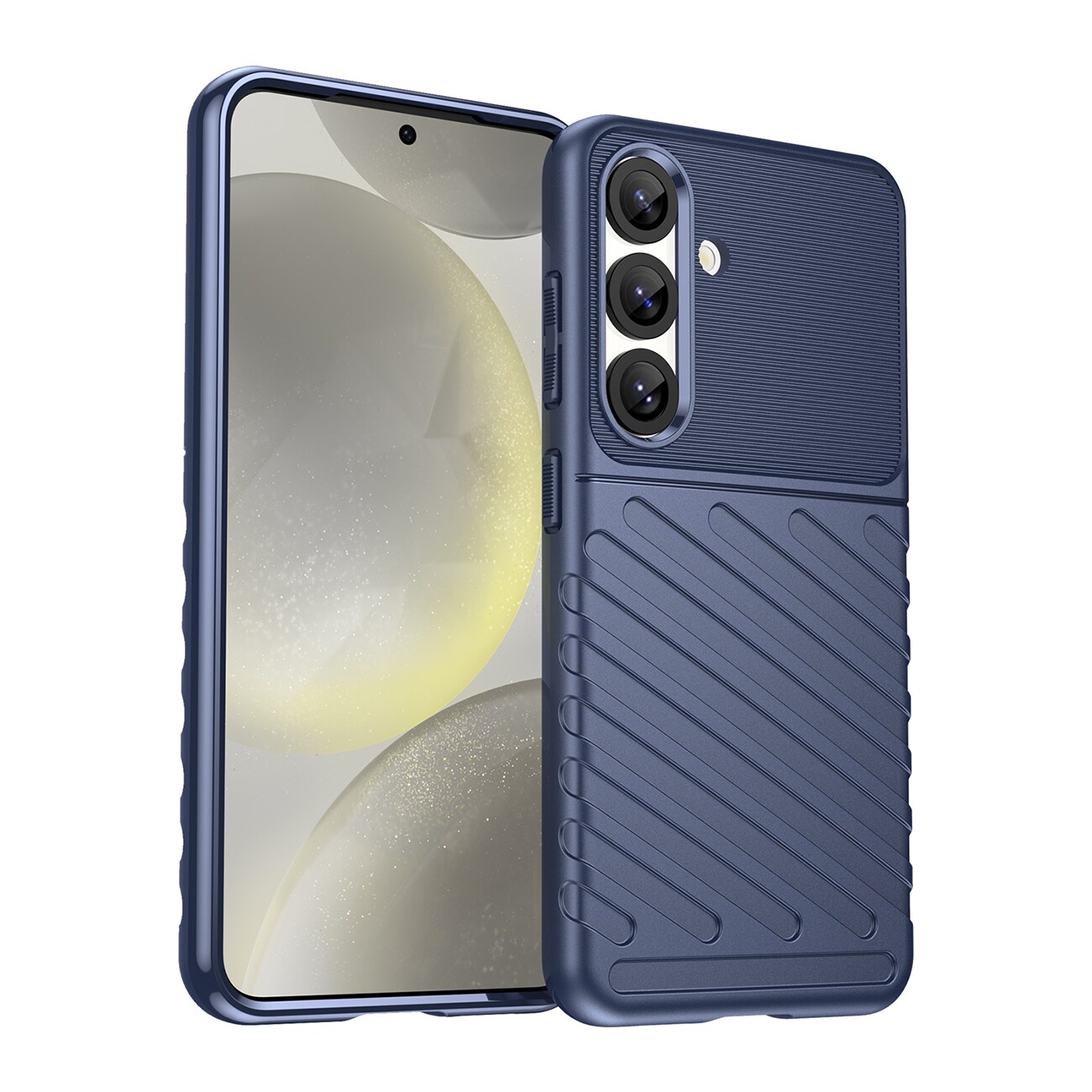 Thunder Case Samsung Galaxy S25 silikoni panssaroitu kotelo - sininen