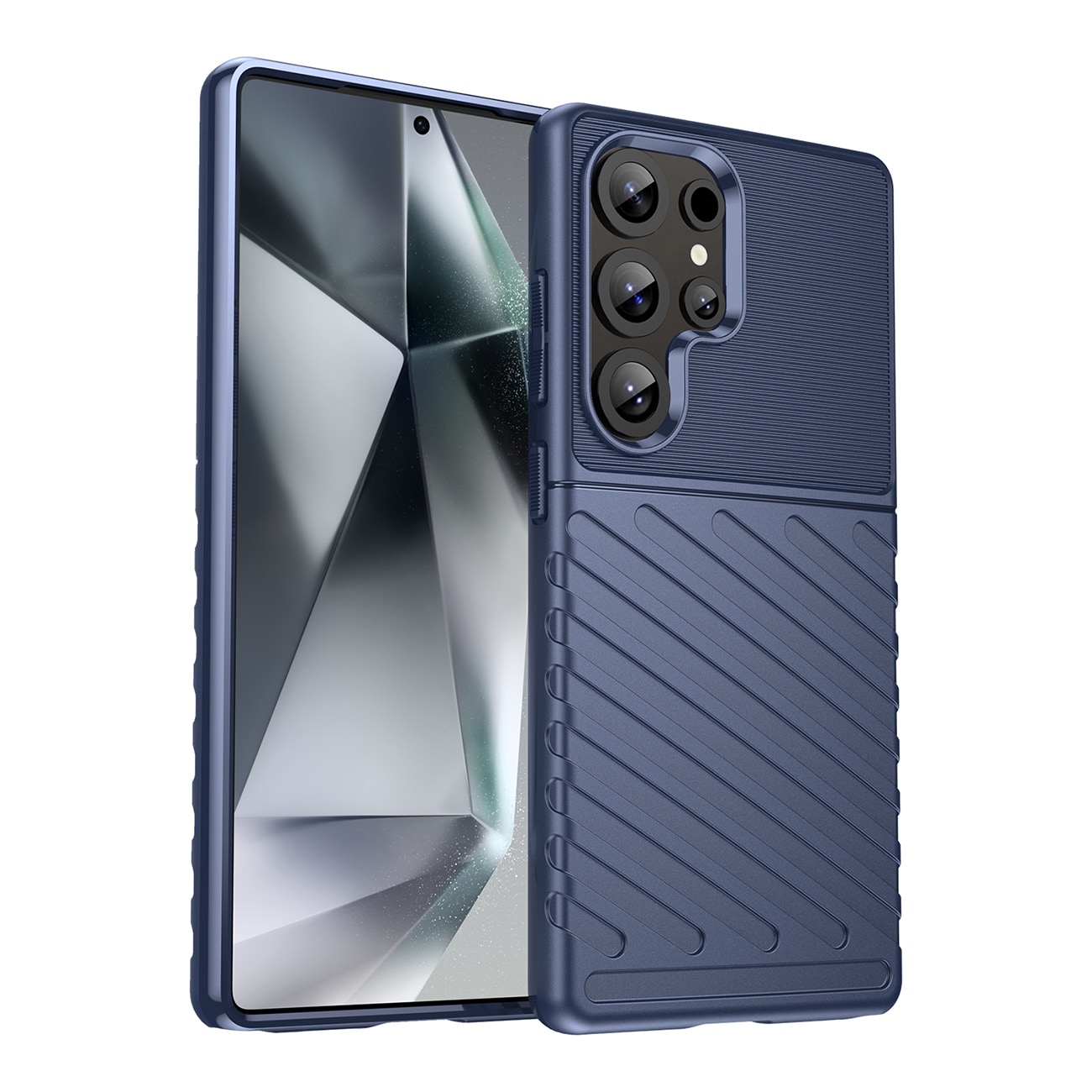 Thunder Case Samsung Galaxy S25 Ultra silikoni panssaroitu kotelo - sininen