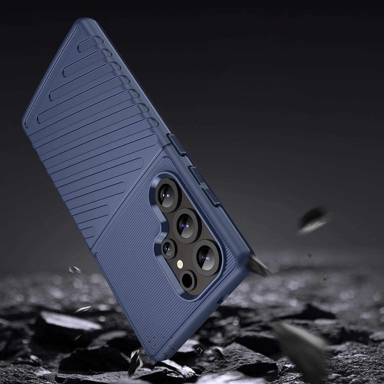 Thunder Case Samsung Galaxy S25 Ultra silikoni panssaroitu kotelo - sininen