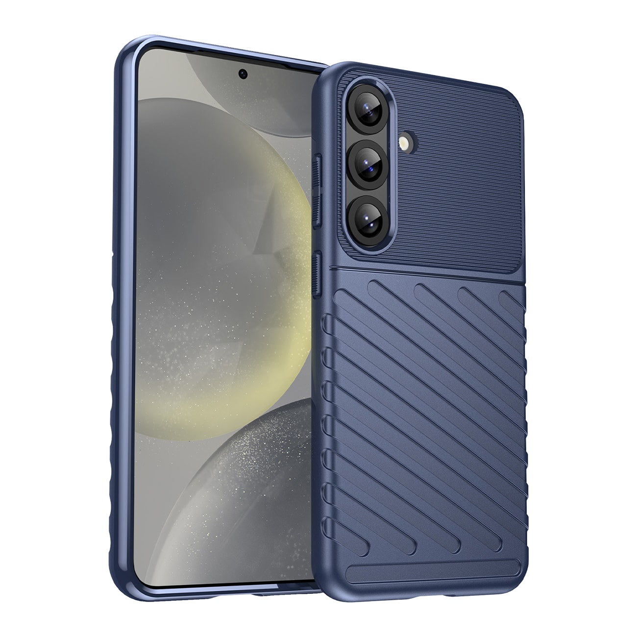 Thunder Kotelo Samsung Galaxy S25+ silikoni panssaroitu suojus - sininen