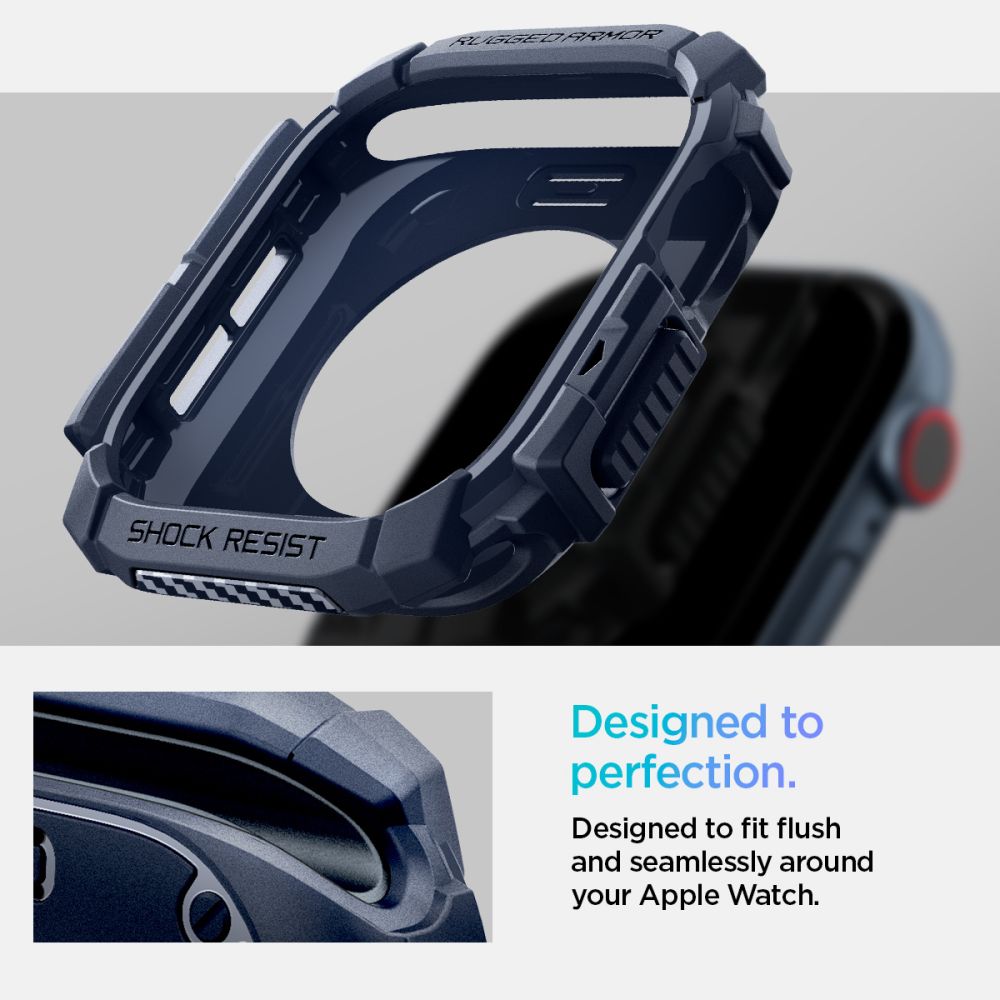 Spigen Kestävä panssarikotelo Apple Watch 10 46mm - laivastonsininen - laivastonsininen