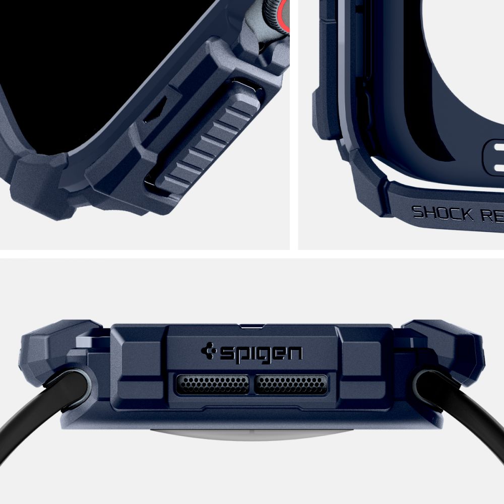 Spigen Kestävä panssarikotelo Apple Watch 10 46mm - laivastonsininen - laivastonsininen