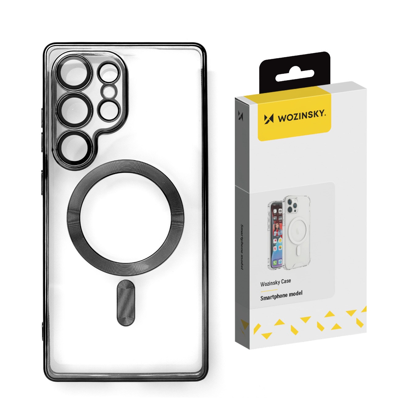 Wozinsky Galvanoitu suojakotelo Magsafe-ratkaisulla Samsung Galaxy S25+ - musta