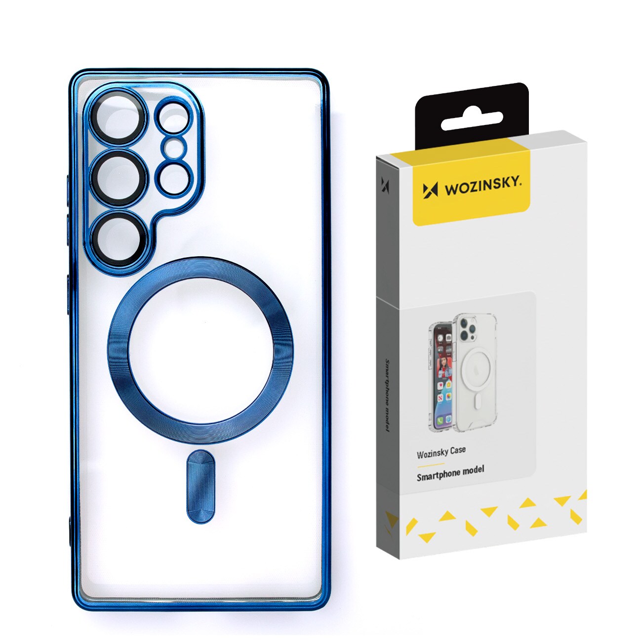 Wozinsky Galvanoitu suojakotelo Magsafe-järjestelmällä Samsung Galaxy S25+ - sininen