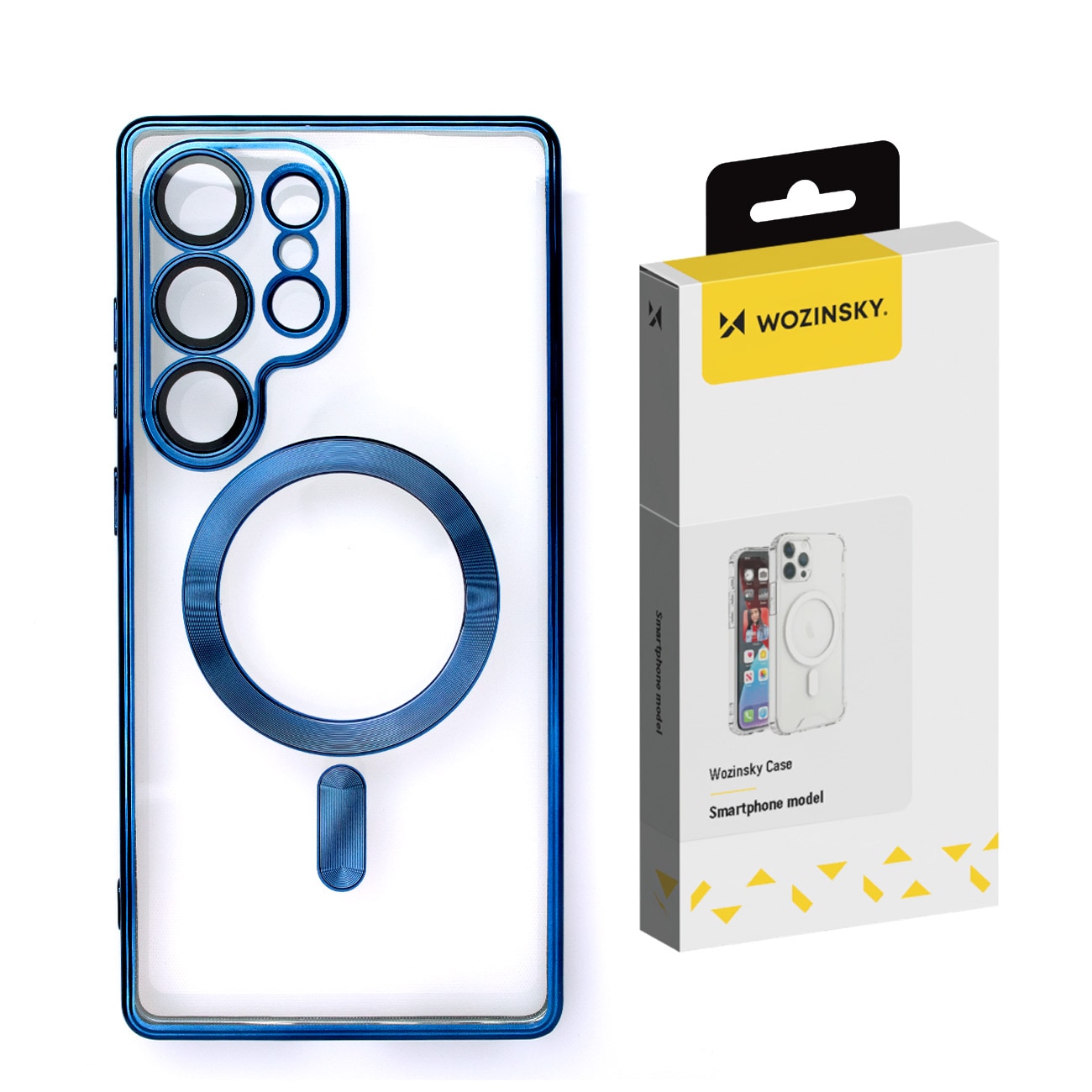 Wozinsky Galvanoitu suojakotelo Magsafe-järjestelmällä Samsung Galaxy S25:lle - sininen