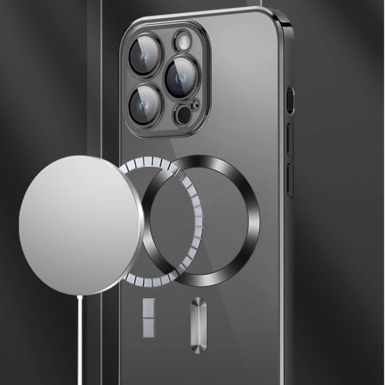 Wozinsky Galvanoitu Magsafe-kotelo Samsung Galaxy S24 FE:lle - musta