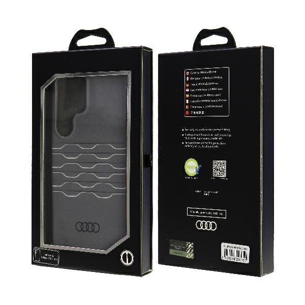 Audi IML Geometrinen kuvio Kotelo S24 Ultra S928 musta/musta kovakotelo AU-IMLS24U-A6/D3-BK