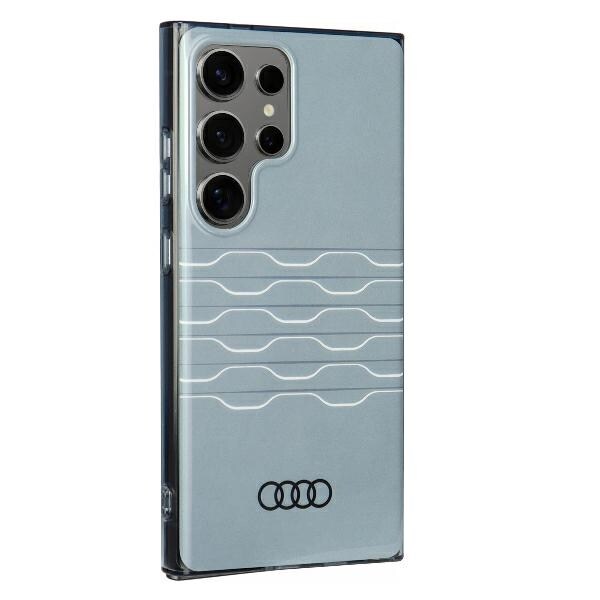Audi IML Geometrinen kuvio Kotelo S24 Ultra S928 harmaa/harmaa kovakotelo AU-IMLS24U-A6/D3-GY