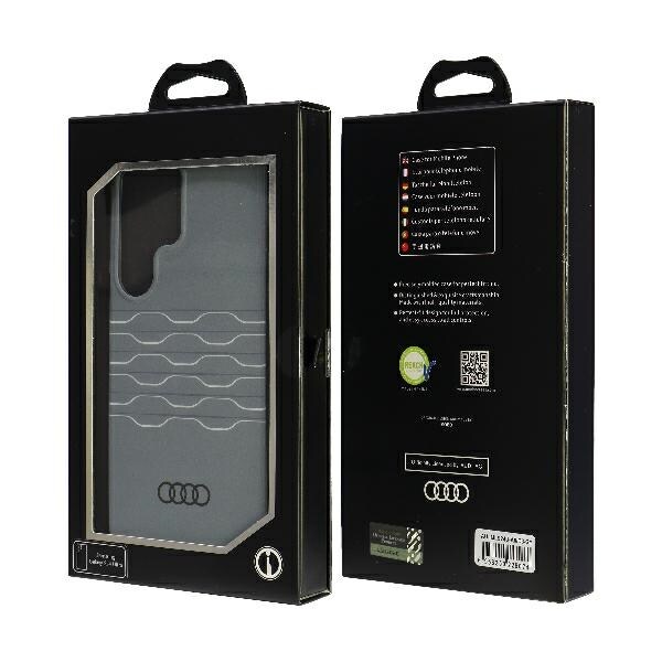 Audi IML Geometrinen kuvio Kotelo S24 Ultra S928 harmaa/harmaa kovakotelo AU-IMLS24U-A6/D3-GY
