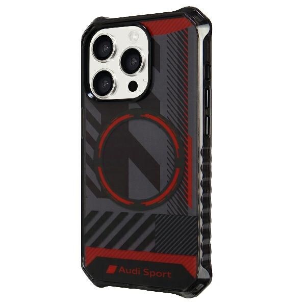 Audi IML Sport MagSafe Case iPhone 15 Pro 6.1" musta/musta kovakotelo AU-IMLMIP15P-RSQ/D2-BK