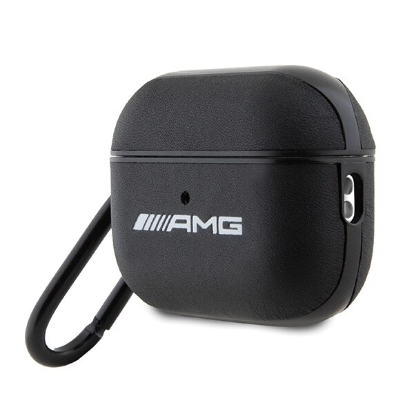 AMG AMAP2SLWK AirPods Pro 2 (2022/2023) suojus musta/musta nahka valkoinen logo