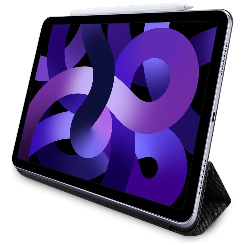 Guess Magnetic 4G Big Logo Suojakotelo iPad Air 11" (2024) - Musta Tablet-suojakotelo Jalustatoiminnolla