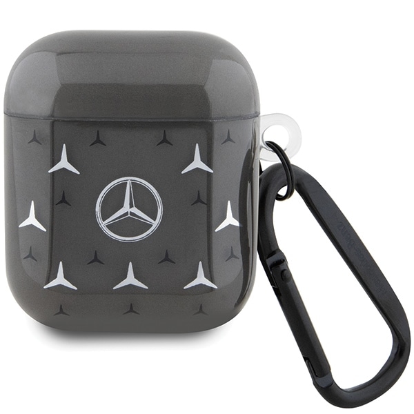 Mercedes MEA28DPMGS AirPods 1/2 -suojus musta/musta Suuri tähtikuviointi