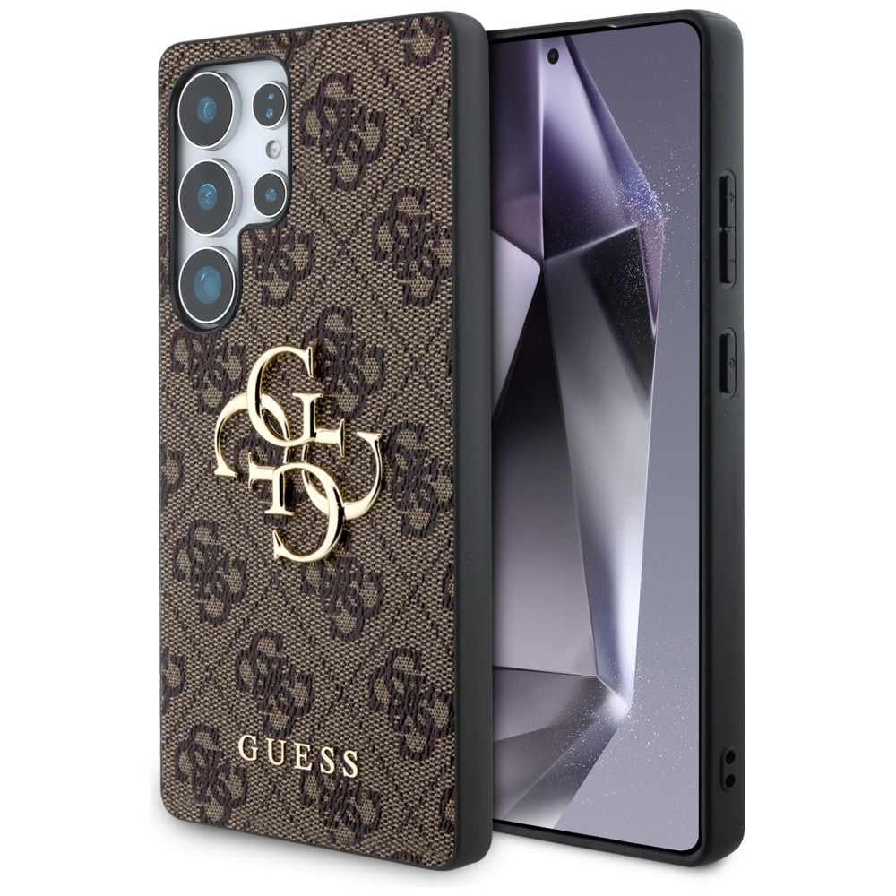Guess Iso 4G-logo Classic Logo kotelo Samsung Galaxy S25 Ultra Brownille