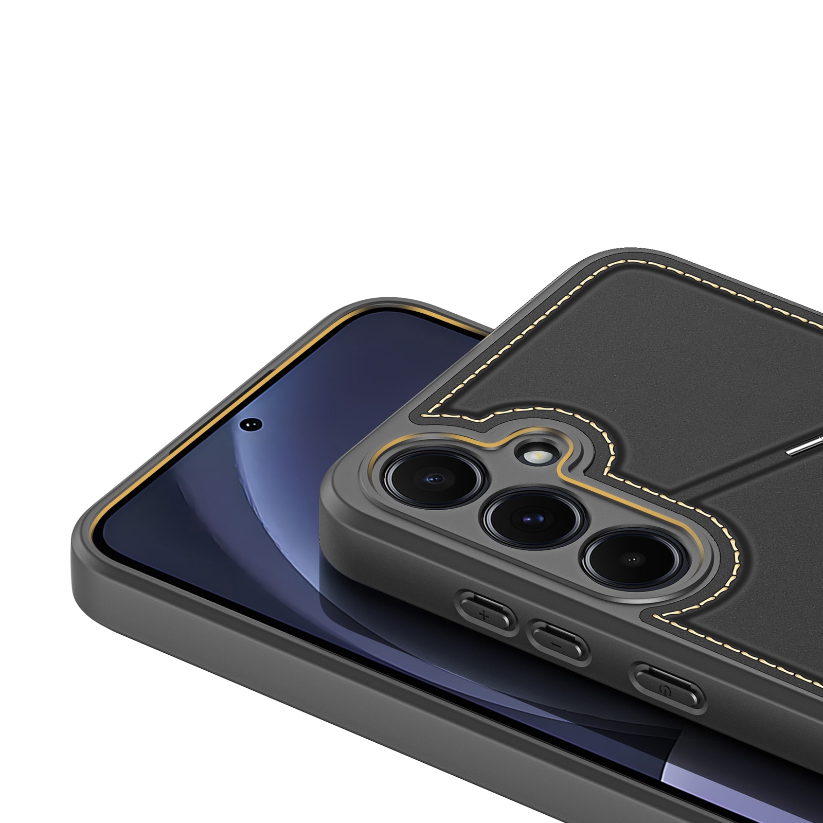 Dux Ducis Rafi II Kotelo Samsung Galaxy S25+ jalustalla ja lompakko - Musta