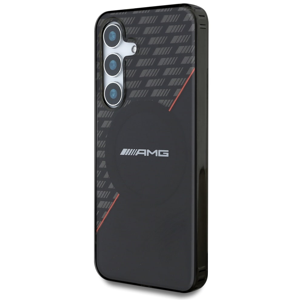 AMG Kaksikerroksinen Rhombs MagSafe kotelo Samsung Galaxy S25 - musta/punainen