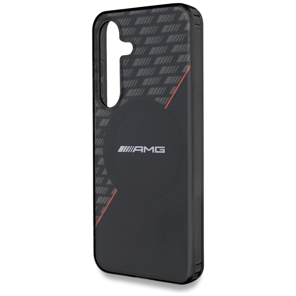 AMG Kaksikerroksinen Rhombs MagSafe kotelo Samsung Galaxy S25 - musta/punainen