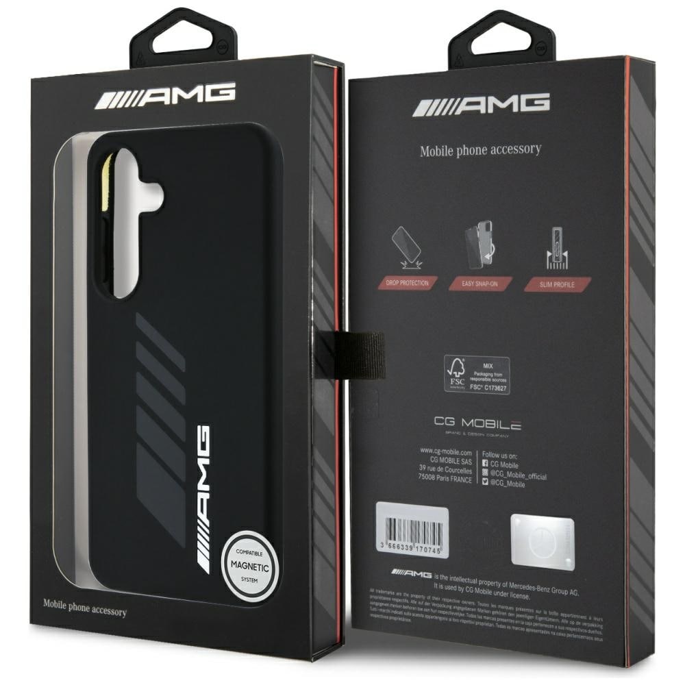 AMG Oversize Rhombs MagSafe kotelo Samsung Galaxy S25 - musta