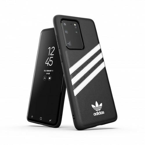 Adidas TAI Moudled tapauksessa PU varten Samsung Galaxy S20 Ultra musta ja valkoinen