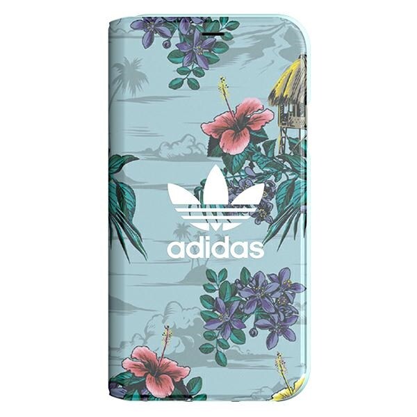 Adidas Booklet Case Floral varten iPhone X / XS - harmaa - harmaa