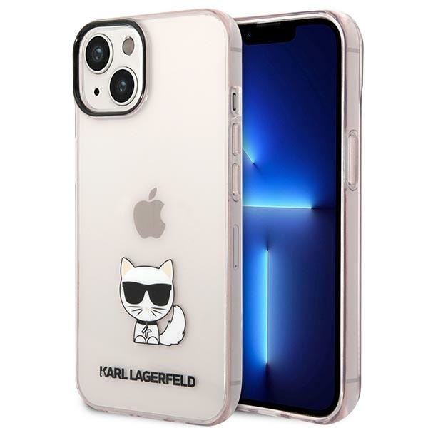 Karl Lagerfeld Choupette Body Case 14 Plus / 15 Plus 6.7" - vaaleanpunainen - iPhone 14/15 Plus