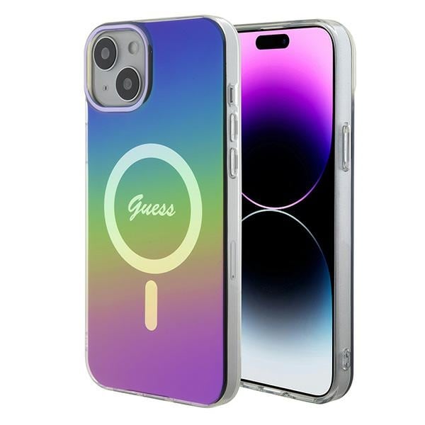 Guess IML Iridescent MagSafe -kotelo iPhone 15 Plus / 14 Plus 6.7" - monivärinen