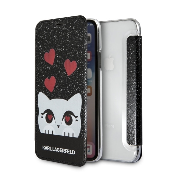 Karl Lagerfeld Valentine iPhone X/Xs Kotelo - Musta