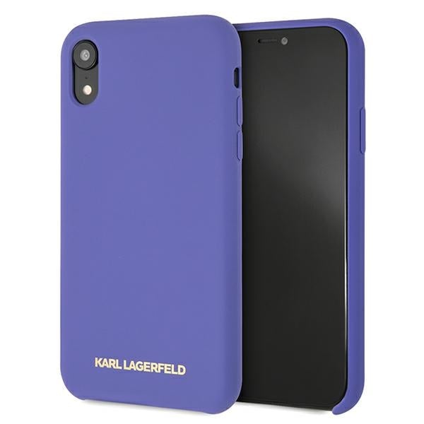 Karl Lagerfeld silikoni iPhone Xr tapauksessa - violetti