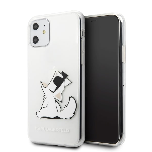 Karl Lagerfeld Choupette Fun iPhone 11 / Xr tapauksessa - läpinäkyvä