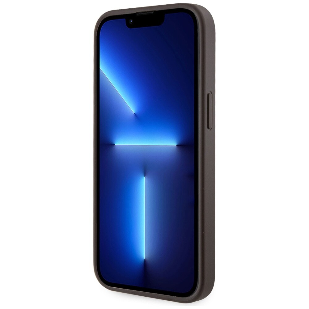 Guess 4G raidat tapauksessa Magsafe lompakko iPhone 15 ruskea