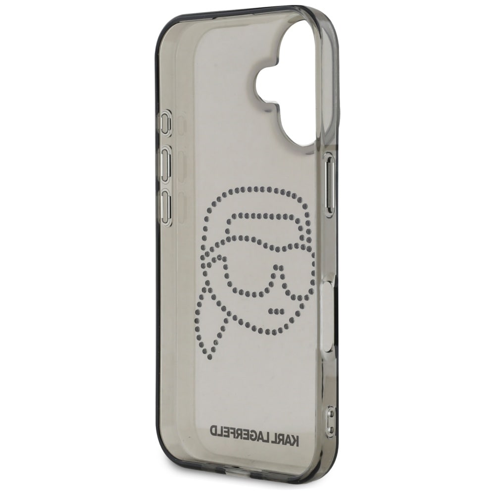 Karl Lagerfeld IML strassit Karl Head Case varten iPhone 16 Musta musta