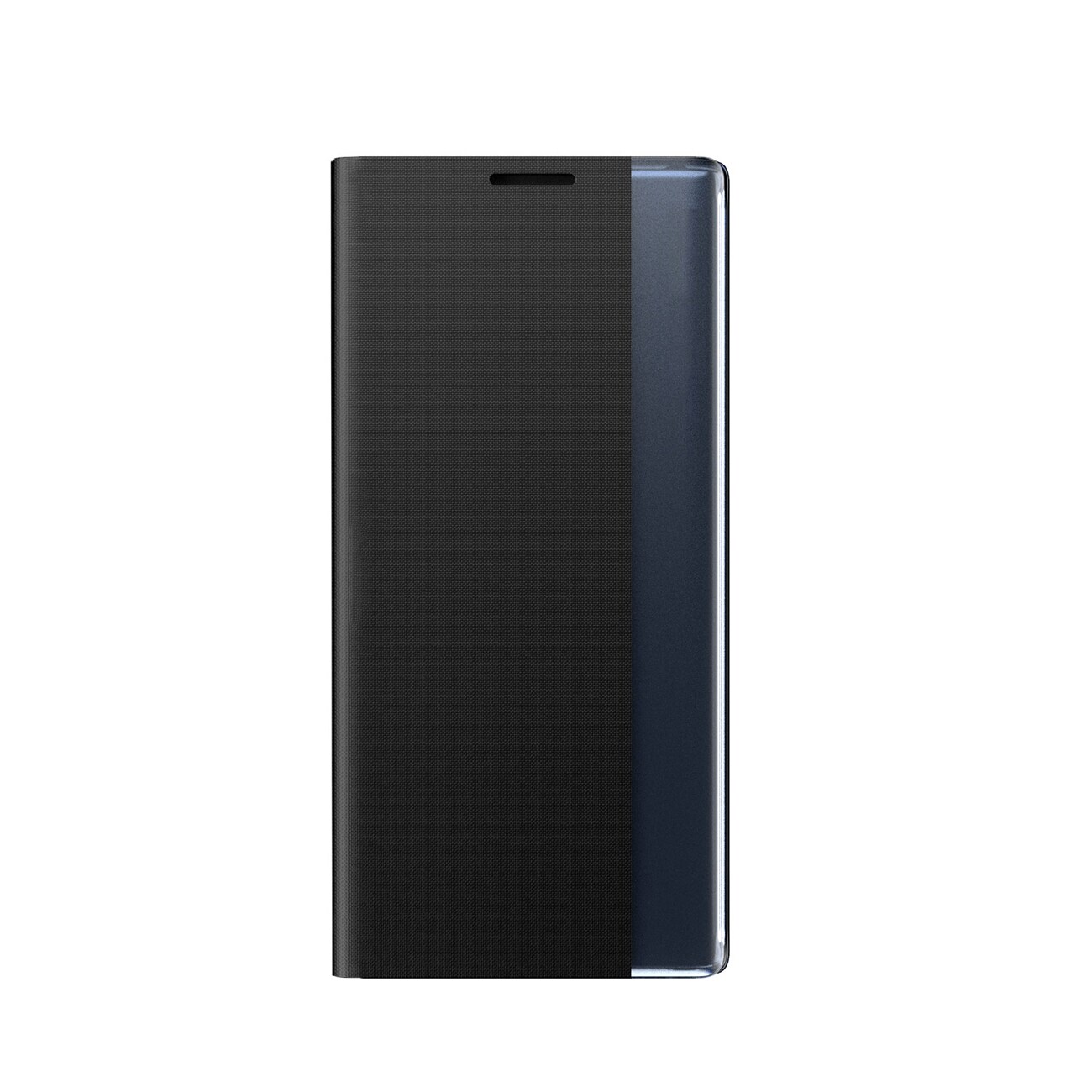 Uusi Sleep Case iPhone 16e Flip Cover jalustalla - Musta