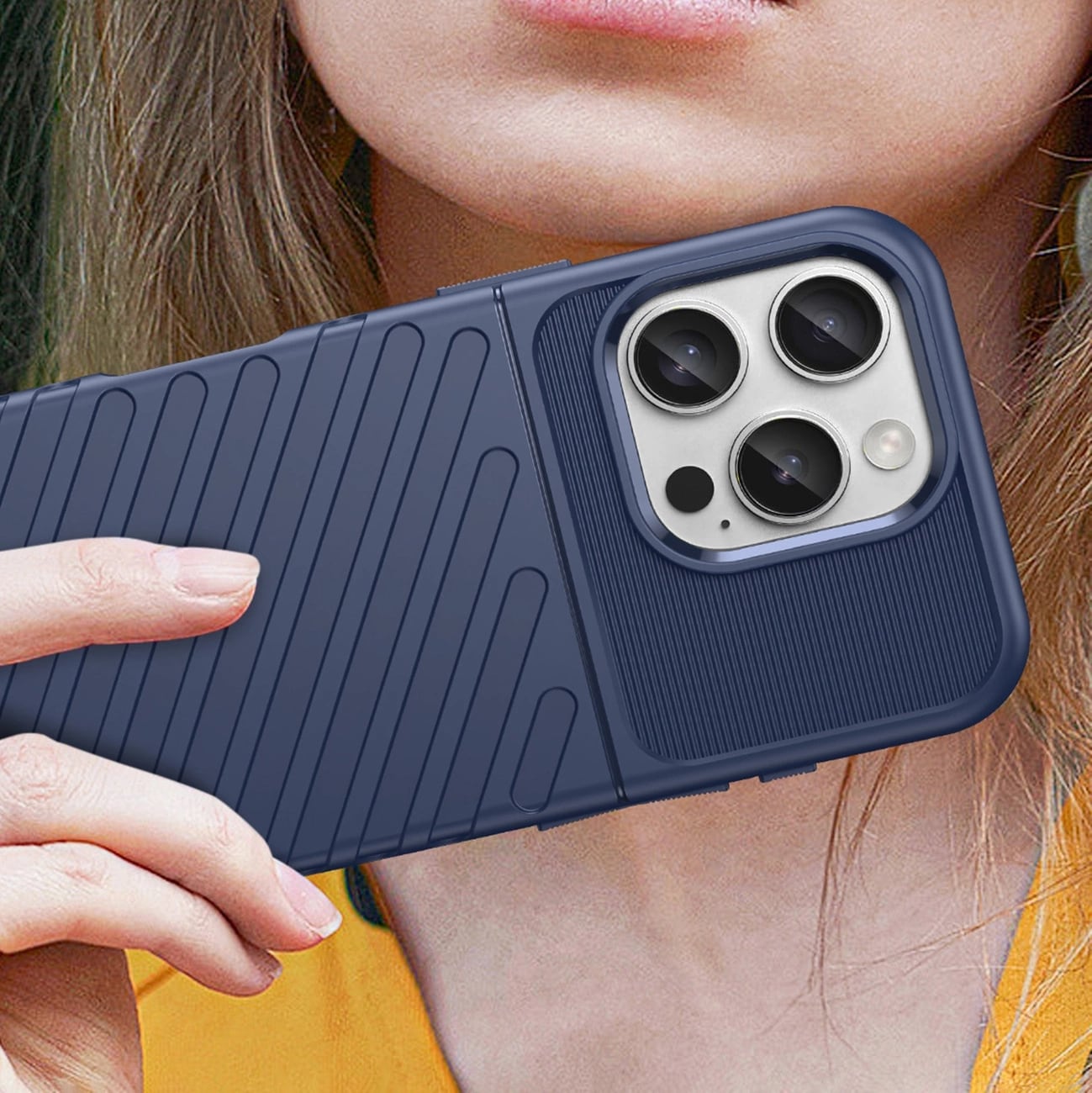 Thunder Case for iPhone 16e Silikoni panssaroitu suojus - sininen