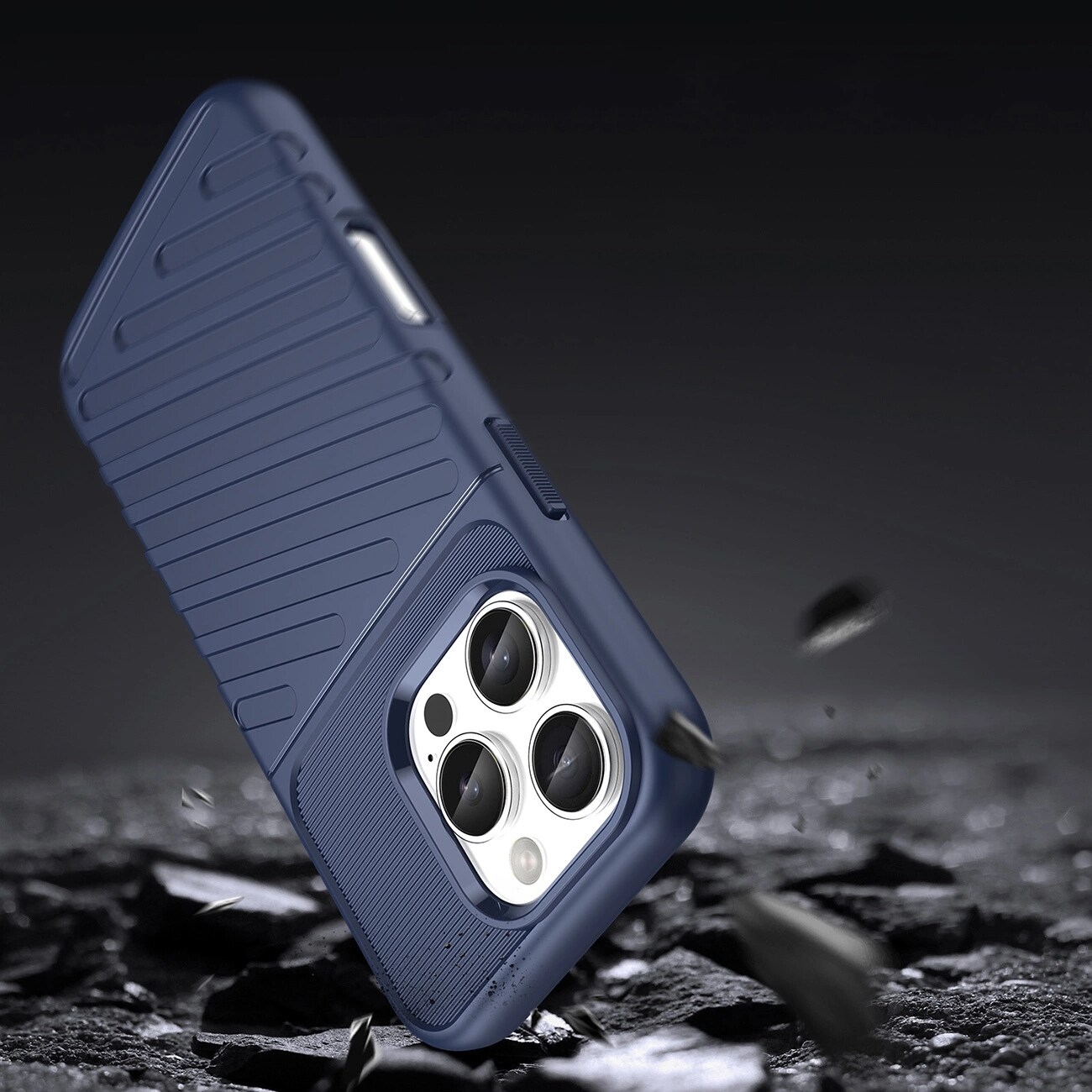Thunder Case for iPhone 16e Silikoni panssaroitu suojus - sininen