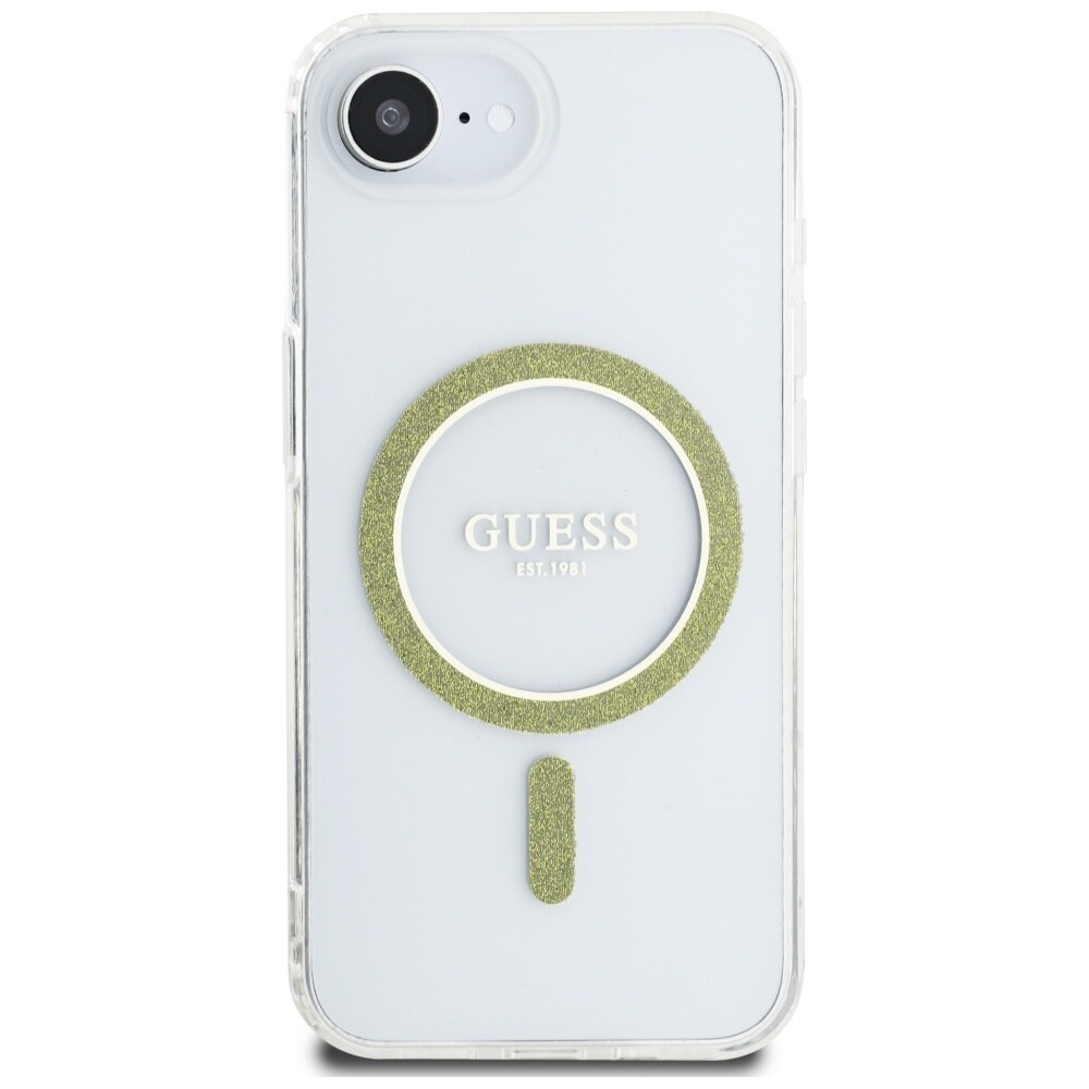Guess IML Glitter Circle MagSafe iPhone 16e Kotelo - Kirkas