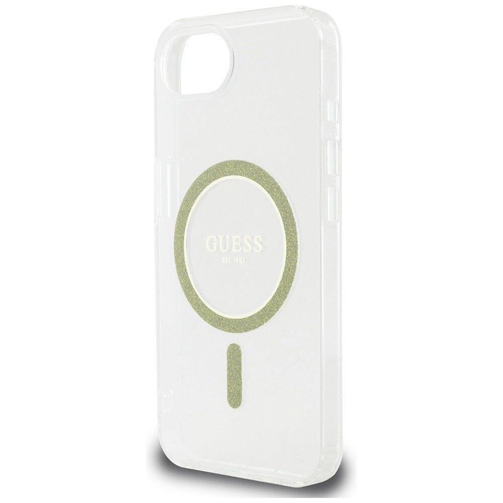 Guess IML Glitter Circle MagSafe iPhone 16e Kotelo - Kirkas