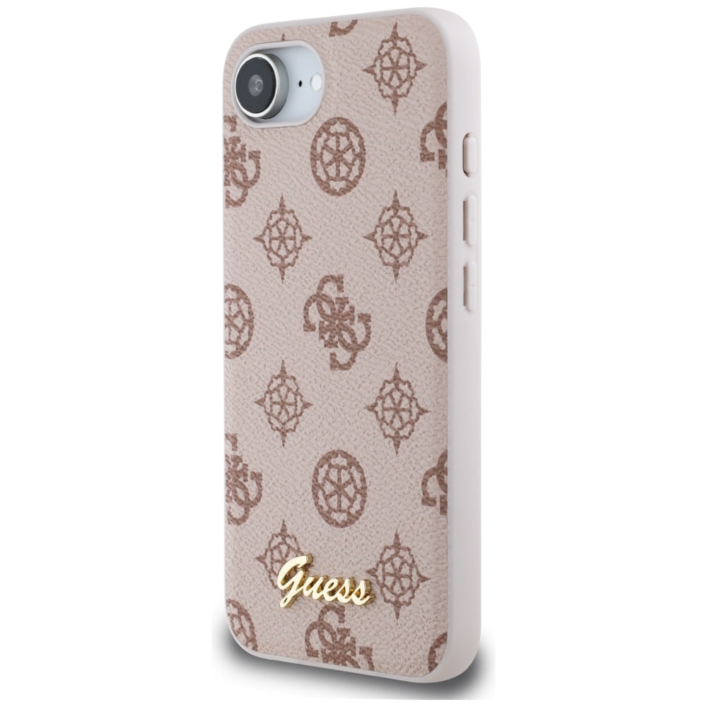 Guess Peony Script Logo MagSafe iPhone 16e Kotelo - ruskea
