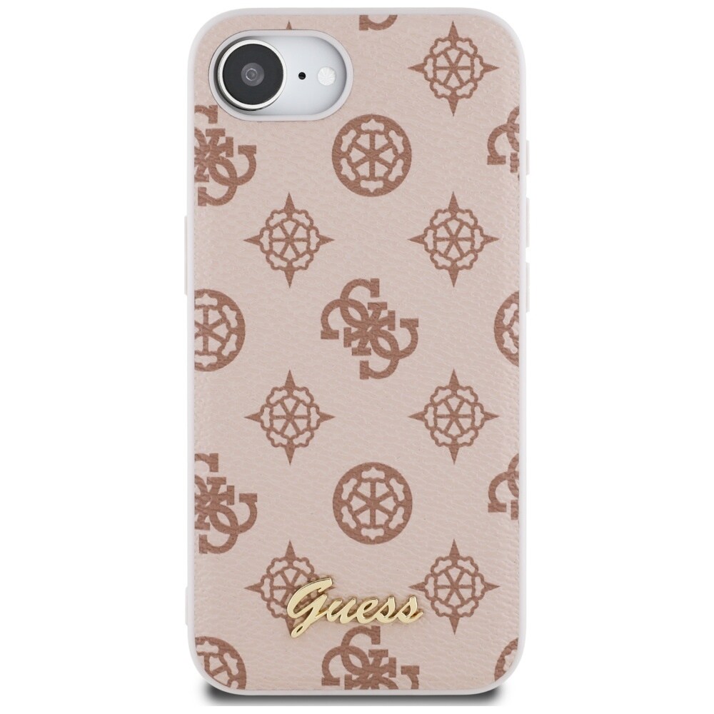Guess Peony Script Logo MagSafe iPhone 16e Kotelo - ruskea