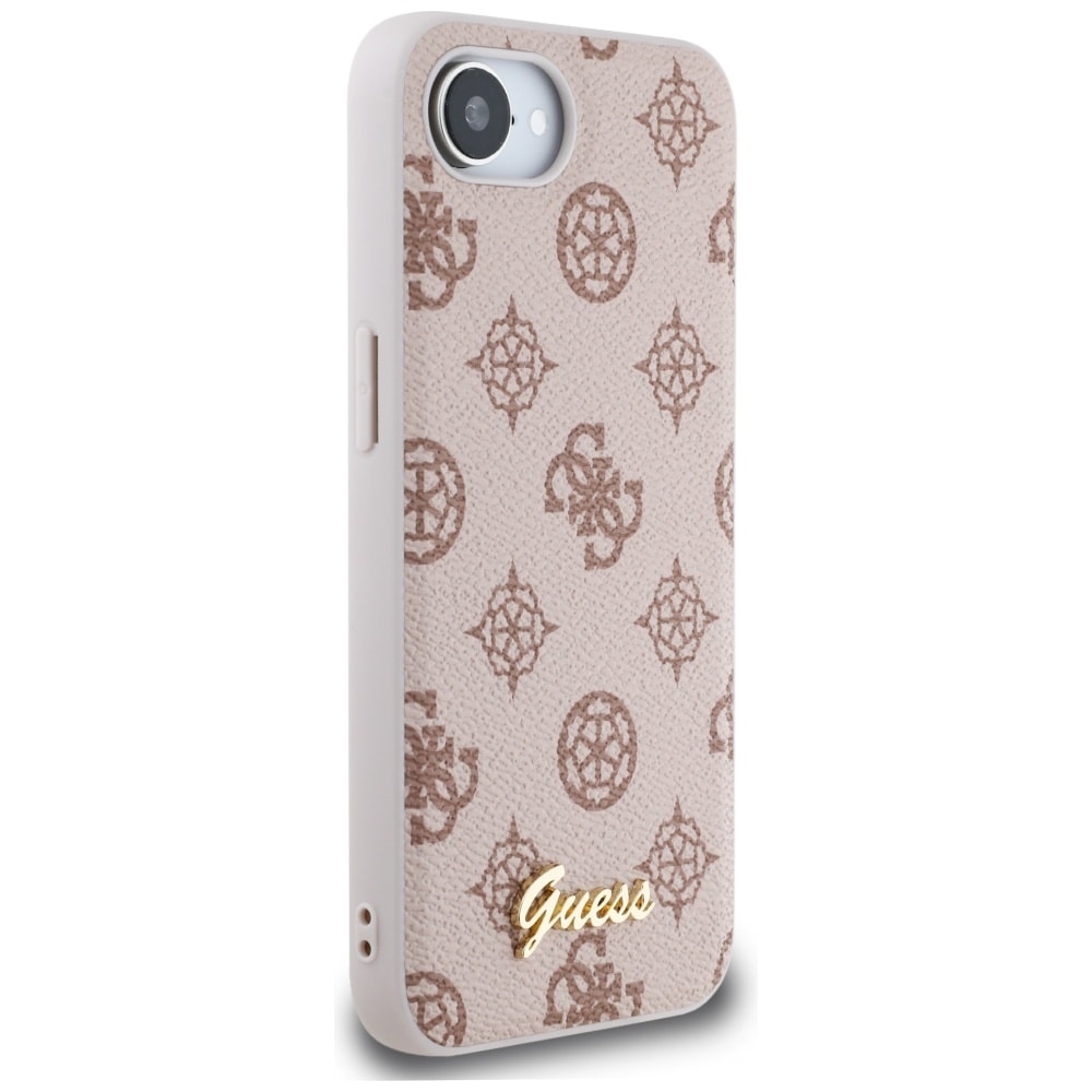 Guess Peony Script Logo MagSafe iPhone 16e Kotelo - ruskea