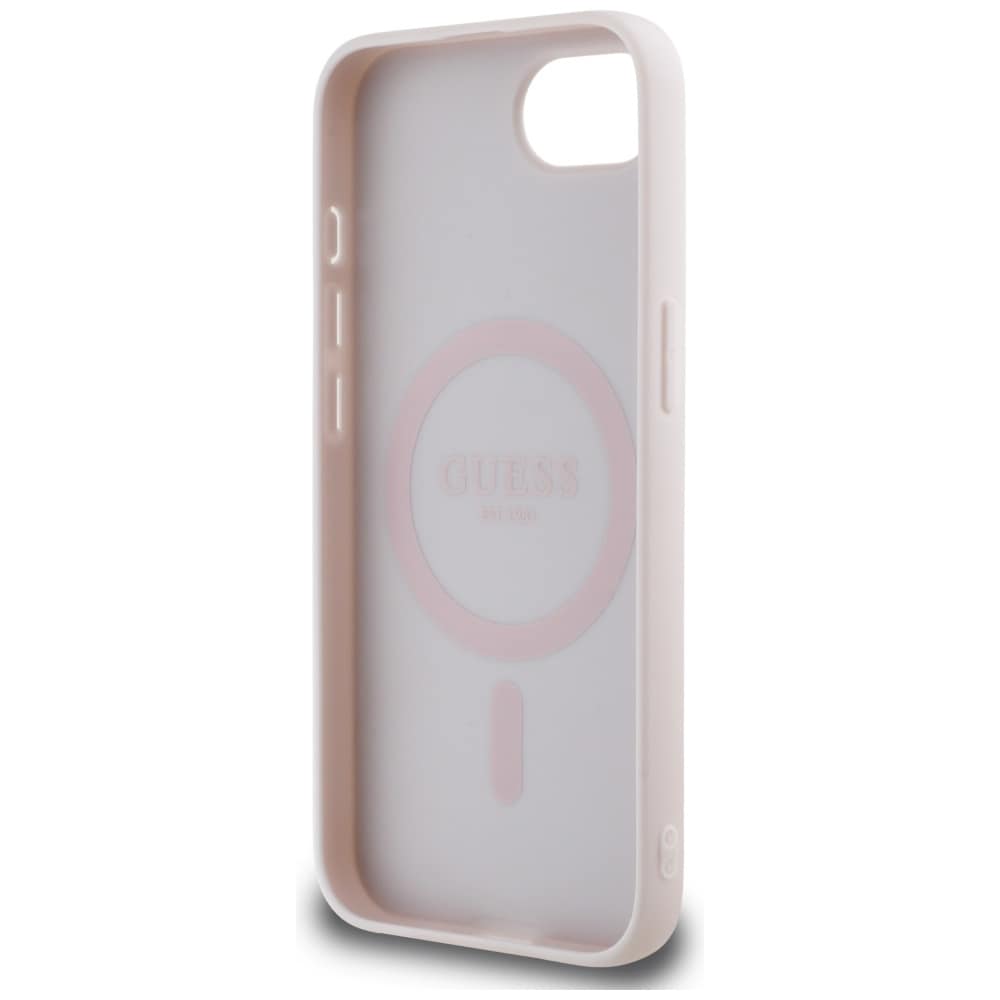 Guess Peony Script Logo MagSafe iPhone 16e Kotelo - ruskea