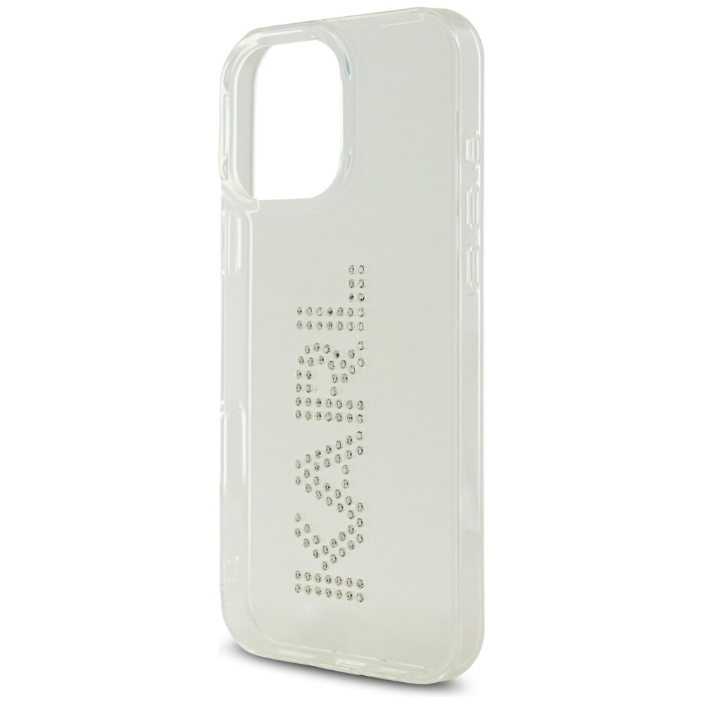 Karl Lagerfeld IML strassit Logo iPhone 16 Pro Case - Kirkas