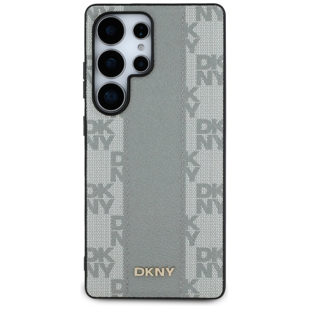 DKNY Nahka Ruudullinen kuvio MagSafe Case for Samsung Galaxy S25 Ultra - harmaa