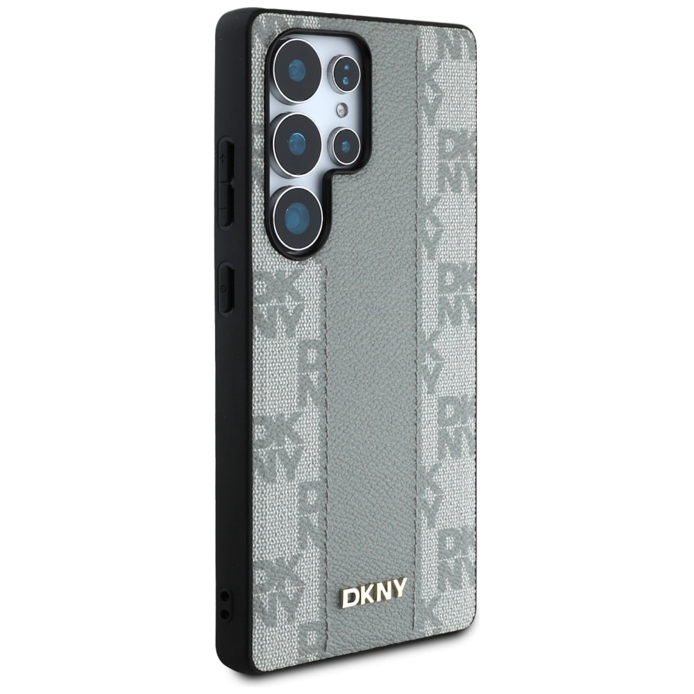 DKNY Nahka Ruudullinen kuvio MagSafe Case for Samsung Galaxy S25 Ultra - harmaa