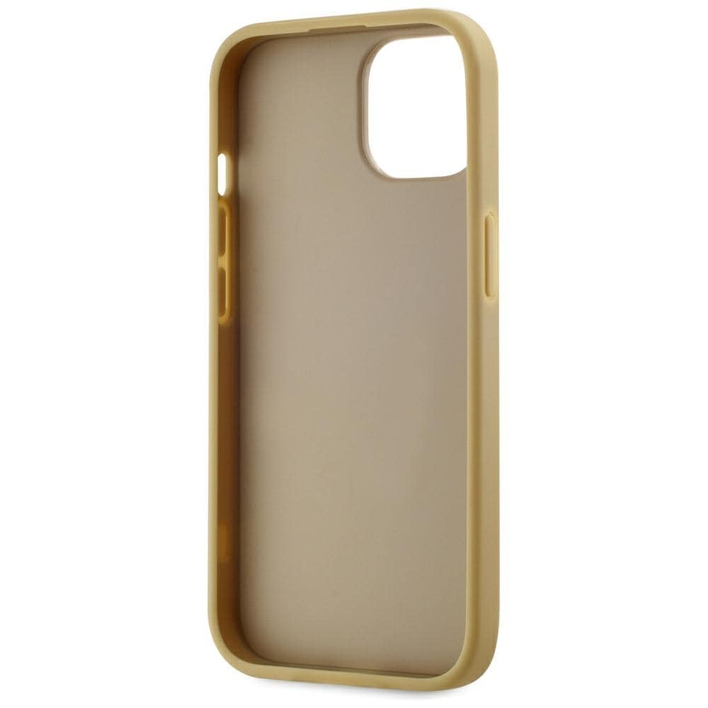 Karl Lagerfeld ryppyinen metalli allekirjoitus iPhone 15 Case - Gold