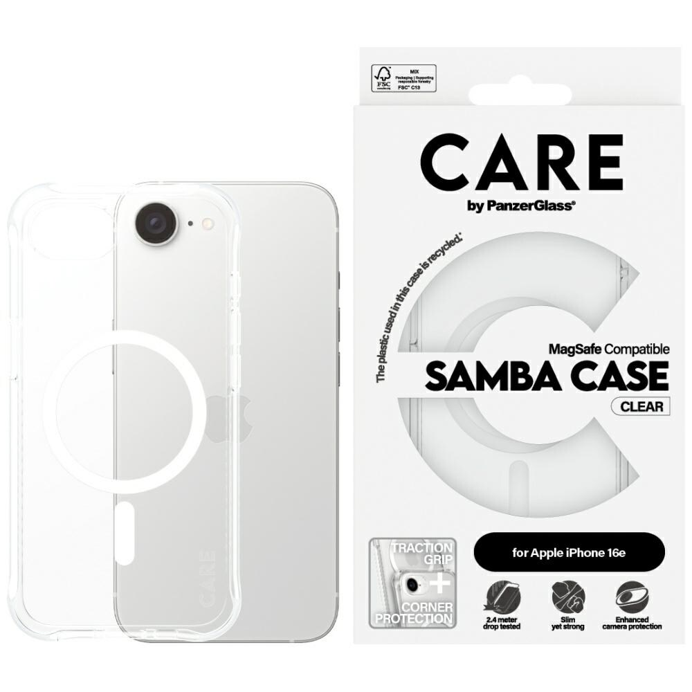 CARE by PanzerGlass Muoti MagSafe iPhone 16e Kotelo - läpinäkyvä