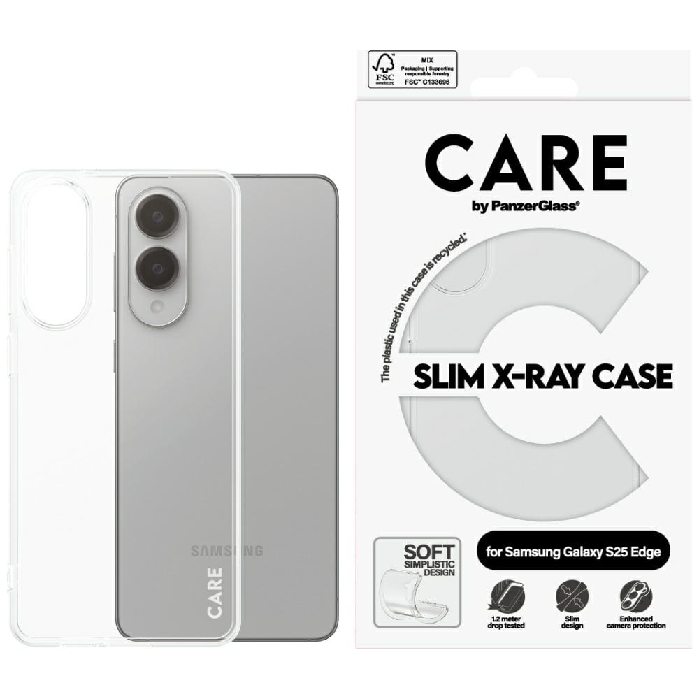 CARE by PanzerGlass Muoti X-Ray Kotelo Samsung Galaxy S25 Edge - läpinäkyvä - läpinäkyvä