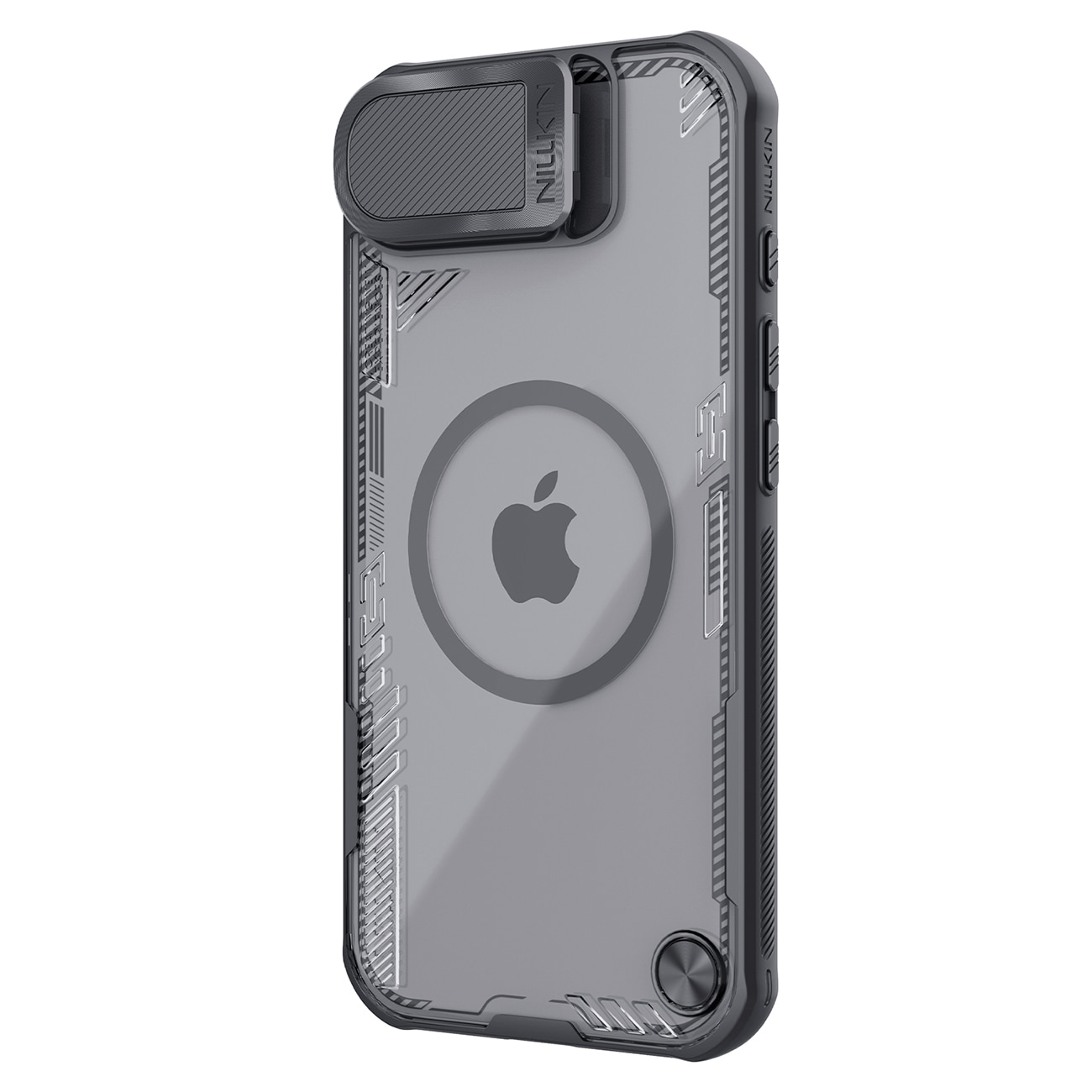 Nillkin Iceblade Prop magneettikotelo, jossa on objektiivin suojus ja jalusta iPhone 16e - musta
