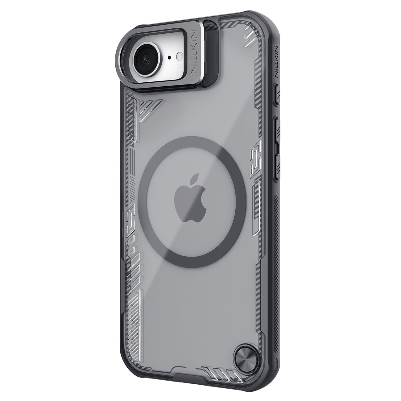 Nillkin Iceblade Prop magneettikotelo jalustalla iPhone 16e:lle - musta